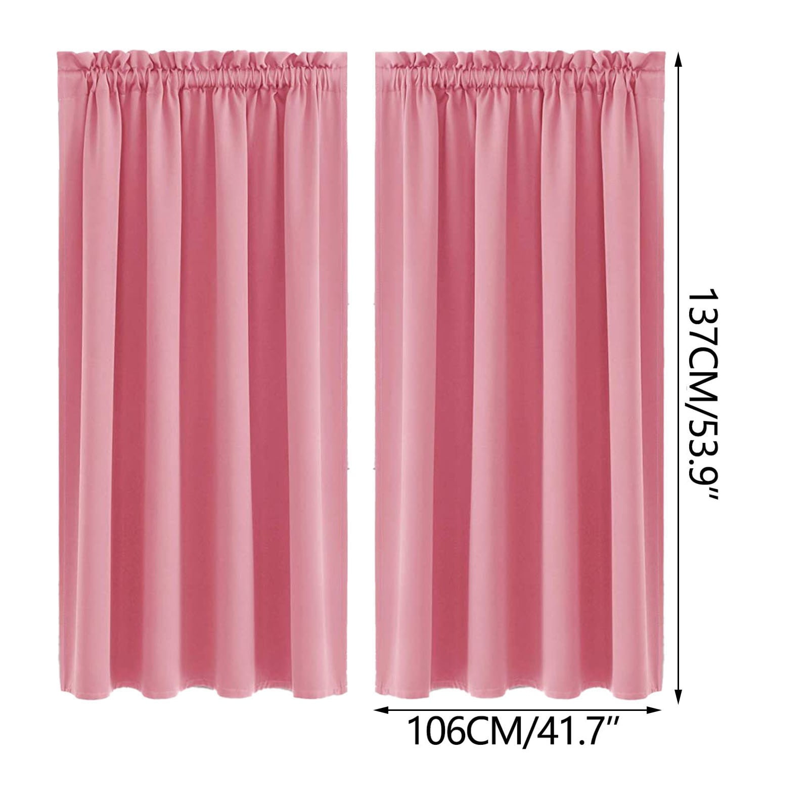 Blackout Curtains, Thermal Insulated, for Bedroom and Living Room Curtains, Rod Pocket Curtain Panels, 41.7x54 Inch, 1Pcs