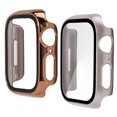 thumbnail image 1 of 2 Pack PC Case with Tempered Glass Screen Protector Compatible with Apple Watch Series 6 SE Series 5 Series 4 44mm, Overall Shockproof Protective Cover for iWatch rosegold and starlight, 1 of 5