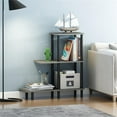 thumbnail image 2 of Pemberly Row Turn-N-Tube Engineered Wood 3-Tier Tall Sofa Side Table in Oak Gray, 2 of 6