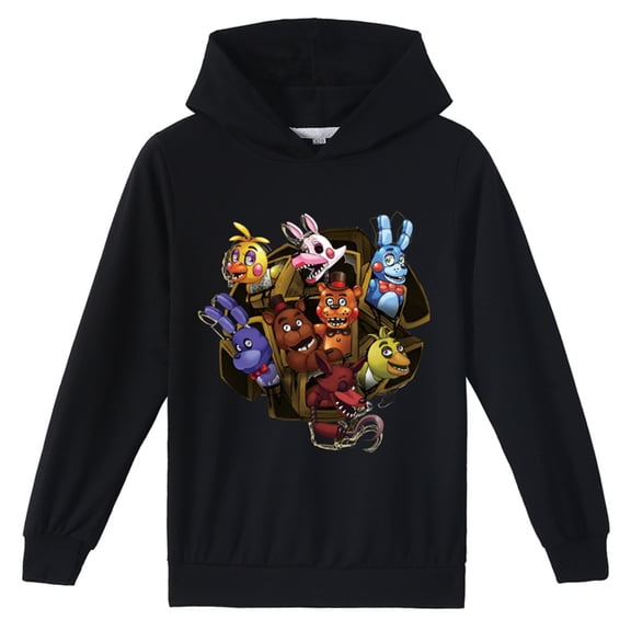 Teen Casual Sweatshirts with Hooded,Five Nights at Freddy's Pullover Lightweight Hoodies for 8-16 Years