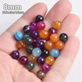 thumbnail image 6 of U8MO Natural Agate Colorful Stone Round 4mm 6mm 8mm 10mm 12mm Loose Beads Lot-Black Agate-4mm 100pcs, 6 of 8