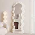 thumbnail image 4 of BOJOY Full Length Wavy Arched Mirror, 63x24in, Wall Mount/Standing/Leaning - White, 4 of 12