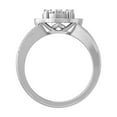thumbnail image 2 of ARAIYA FINE JEWELRY Sterling Silver Baguette and Round Diamond Cluster Engagement Ring (1 cttw, I2-I3 Clarity, I-J Color) Size 5, 2 of 6