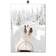 thumbnail image 1 of Pintura en lienzo de escena de invierno para decoración de sala de estar, carteles nórdicos, impresiones de pared, cuadro de cabina de Navidad, bosque nevado, 2024, 1 of 4