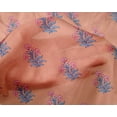 thumbnail image 4 of oneOone Silk Tabby Peach Fabric Stripe & Floral Block Craft Projects Decor Fabric Printed By The Yard 42 Inch Wide, 4 of 4