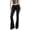 Black, variant on Women's High Waisted Light Wash Wide Leg Distressed Denim Jeans