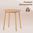 thumbnail image 3 of Gymax 27.5'' Round Bamboo Dining Table for 2-4 Person for Small Space Dining Room, 3 of 10