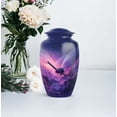 thumbnail image 5 of MUKTIVE Spaceship Funeral Urns for Ash Adult Men & Women - Purple Cremation Urns for Ashes for Human Ashes - Memorial Burial Combo Gift for Loved Ones (1 Large, 4 Keepsake), 5 of 7