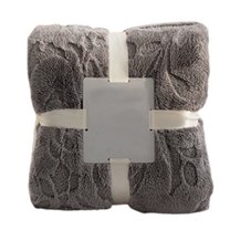 Double Thickened Jacquard Lamb Wool Blanket | Super Soft Flannel Fleece Throw | 100x70cm | Pink, Gray, Blue, White | All-Season Cozy Gift Blanket