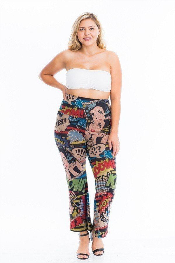 printed flare yoga pants