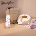 thumbnail image 5 of Wrangler Cow Print KeyChain Wristlet Wallets for Women Western Dual Pouch Wristlet Portable Credit Card Holder Wallet With Zipper, Cow-Khaki, 5 of 9