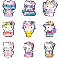 thumbnail image 4 of Venta directa de fábrica, dijes para zapatos Crocss de dibujos animados de arcoíris, venta al por mayor, zapato de PVC a granel, estilo Hello Kittyed para sandalia, 4 of 4