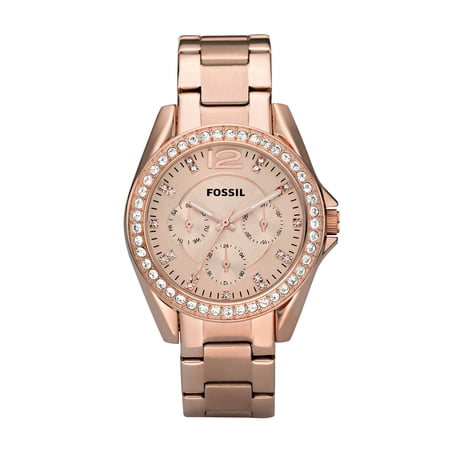 Fossil Riley Women s Multifunction  Rose Gold-Tone Stainless Steel Watch