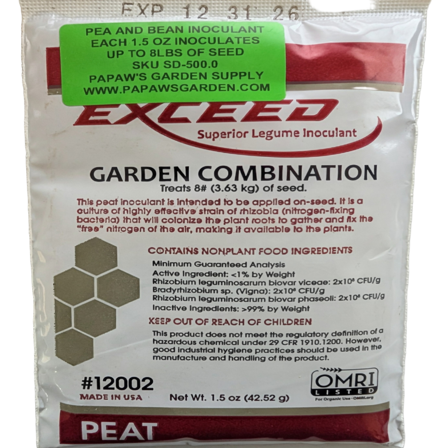 PAPAW'S GARDEN SUPPLY LLC "HELPING THE NEXT GENERATION GROW"! GARDEN INOCULANT FOR PEAS AND BEANS (Copy)