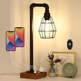 thumbnail image 3 of Touch Table Lamp with 2 USB & 1 AC Nightstand Desk Lamp for Bedroom, 3 of 6