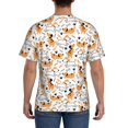 thumbnail image 3 of Vsdgher Cute Dog Print Men's Dry Fit Mesh Athletic Shirts Moisture Wicking Tennis T-Shirt Tops, 3 of 9