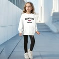 thumbnail image 7 of SNKSDGM Girls Easter Outfits for Girls Size 6X Spring Outfits for Girls Size 6X Girl's City Letter Printed Crew Neck Long Sleeve Hoodie and Leggings Toddler Outfits for Girls 2T-4T 5-6 Years, 7 of 7