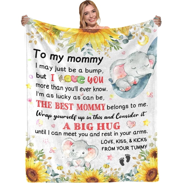 LHSHID Mom to Be Gifts Pregnancy Gifts First Time Mom Gifts Promoted to Mom Gifts Flannel Soft Blankets and Throws for New Mommy 30"x40"