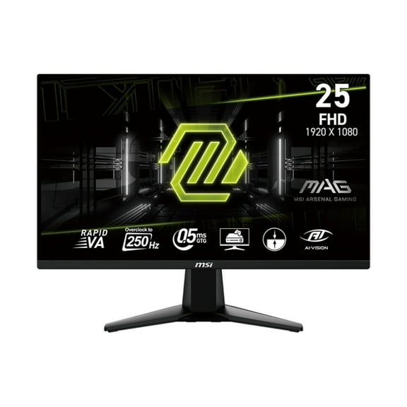 MSI 25" FHD (1920 x 1080) HDMI DP 250Hz 0.5ms Adaptive-Sync LCD Gaming Monitor - MAG 255XFV
