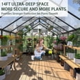 thumbnail image 6 of NEORIVER 8x14.2 FT Polycarbonate Greenhouse for Outdoors – Heavy Duty Aluminum Frame with Adjustable Roof Vent & Sliding Doors, Windproof Garden Green House, 6 of 9