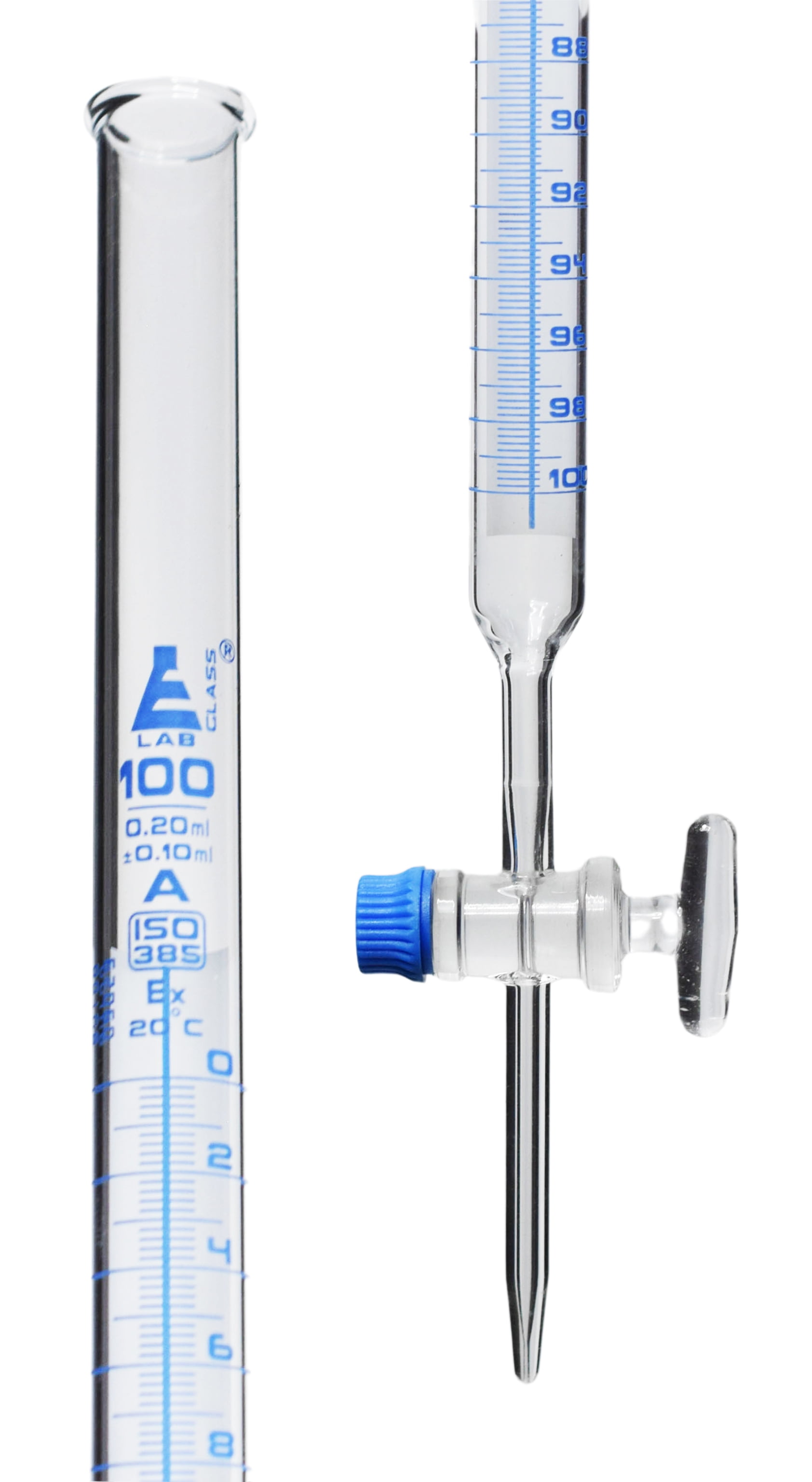 Lab Burette, 100mL Schellbach Design for Accurate Miniscus Reading
