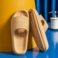 thumbnail image 2 of Cloud Slippers Slides for Women and Men, Massage Shower Bathroom Non-Slip Quick Drying Open Toe Super Soft Comfy Thick Sole Home House Cloud Cushion Slide Sandals for Indoor & Outdoor Platform Shoes, 2 of 3