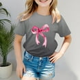 thumbnail image 2 of Godom Girls' Short Sleeve Shirts Comfortable Cotton Tees for Kids Kids Tee Tops Girl Clothes, 2 of 4