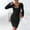 Blue, variant on Fall Dresses For Women Plus Size Dress For Women Fashion Women Sexy Casual Buttocks Round-Neck Solid Slimming Long Leeve Dress Summer Dresses For Women Casual
