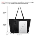 thumbnail image 3 of KALUNMA Large Women's Handbag,Zipper Closure Shopper Tote with Inner Pocket,Waterproof Shoulder Bag for Work,Office,Travel,Shopping and School, 3 of 7