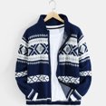 thumbnail image 2 of Prendas de punto Moda Imprimir Casual Top Decor Cardigan Cremallera Abrigo Hombres Pompotops qwe18842, 2 of 9