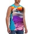 thumbnail image 2 of Fotbe Lizard With Sunglasses Colorful Men's Camiseta sin Mangas Estampada para Hombres, Playera Casual para Gimnasio, Entrenamiento, Playa-Small, 2 of 7