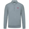 thumbnail image 2 of Men's Levelwear Gray Montreal Canadiens Upright Tri-Blend Quarter-Zip Pullover, 2 of 3