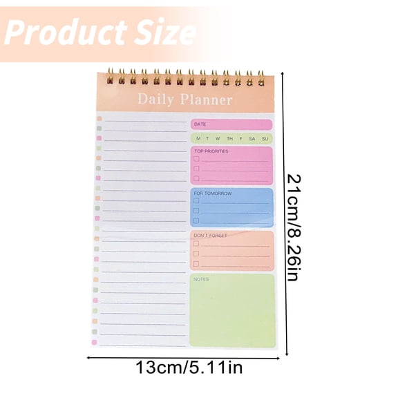 Daily To Do List Notebook Planner Checklist Pad for Work Schedule Task Management Office Supplies