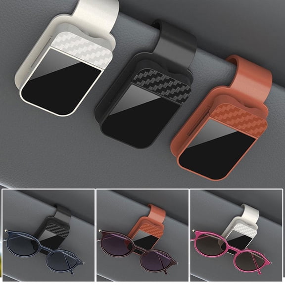 3 Pack Sun Visor Glasses Clip, Eyeglass Holder for Car, Sunglasses Mount Storage Hanger with Ticket Card Clip for Car Interior Accessories
