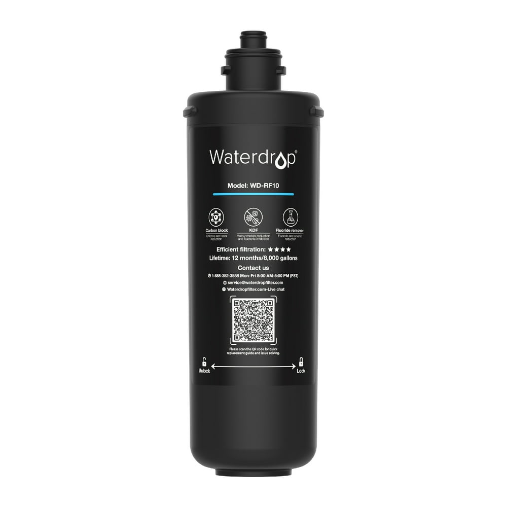 Waterdrop WDRF10 Under Sink Water Filter, Replacement 10UA Under