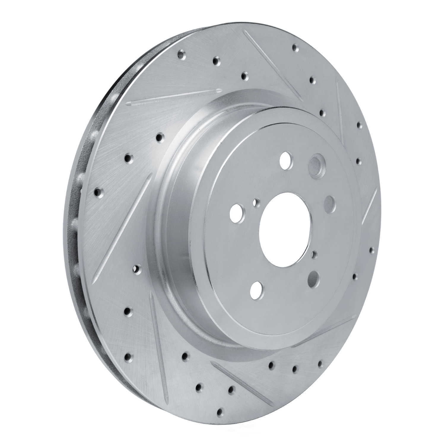 Dynamic Friction Company 631-75025R DFC Brake Rotor - Drilled And Slotted - Silver