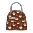 thumbnail image 1 of Fotbe Cute Sloths Bear Relaxing In Coffee Cup Bolsa de Almuerzo con Estampado, Lonchera Aislada, Contenedor de Comida Reutilizable Tipo Cooler a Prueba de Fugas, 1 of 6