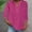 Hot Pink, variant on 3/4 length sleeve womens tops button down shirts for women Roll Up Short Sleeve Tops Summer Tops for Women 2025 elbow length tee shirts for women V Neck Down Top T Shirt Sky Blue S