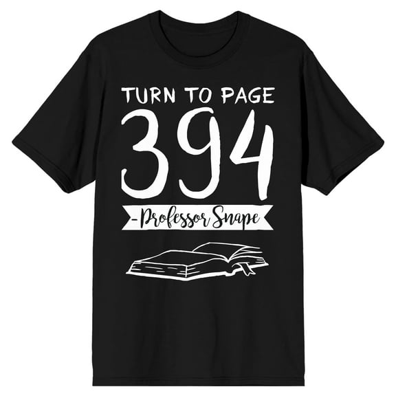 Harry Potter Turn to Page 394 Men's Black T-shirt-Medium