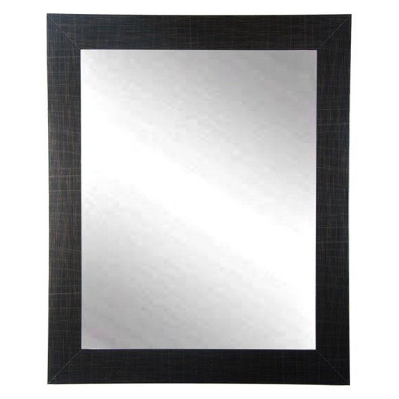 Modern Style Scratched Wall Mirror-Finish:Black,Shape:Rectangle,Size:0.75" D x 32" W x 41" H