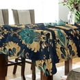 thumbnail image 5 of Yayeee Tablecloths 54" x 54" Rectangle Wrinkle Resistant Party Table Cover, Green Peacock Pattern, 5 of 8