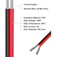 thumbnail image 2 of Cable de calibre 20 (20 AWG) - Cable eléctrico de cobre puro estañado de 2 pines de 32 pies 2468 80? Cable de extensión Flexible de 2 cables trenzados de cobre rojo y negro de conexión de 300V para lu, 2 of 5