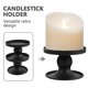 thumbnail image 3 of WEUVEB 2Ud Soporte De Velas De Hierro Negro Estilo Vintage Reversible Para En Hogar, 3 of 8