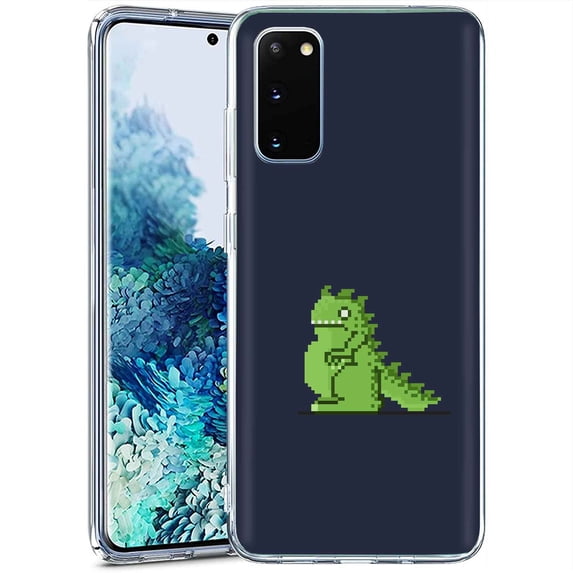 TalkingCase Slim Phone Case Compatible for Samsung Galaxy S20 FE 4G/5G,(Not S20),Dinosaur Pixel Art Print,Lightweight,Flexible,Soft, USA