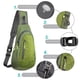 thumbnail image 5 of Bolsa tipo bandolera TITECOUGO ligera cruzada para mujeres y hombres verde militar, 5 of 6