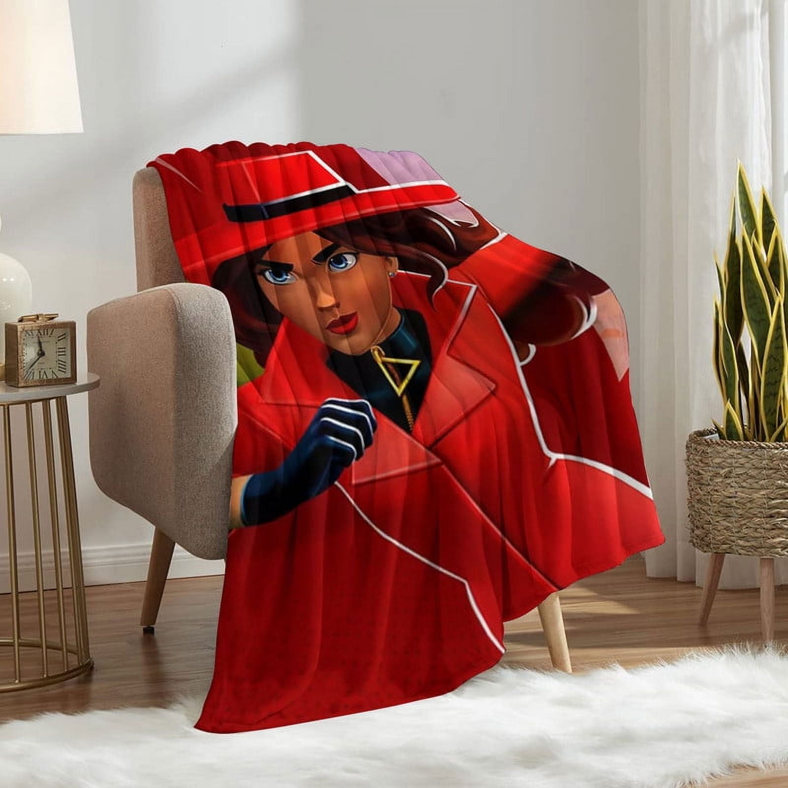 Carmen Sandiego Throw Blanket Gifts for Fans Lover Girls Boys Women Present Hoodie Him Bed 30"x40"