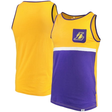 Los Angeles Lakers Fanatics Branded Color Block Pocket Tank Top Gold Purple Walmart Com Walmart Com