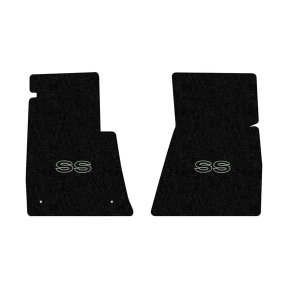Lloyd Mats LogoMat Custom-Fit 2PC Carpet Floor Mats for 1966-1967 Chevrolet Nova, Black