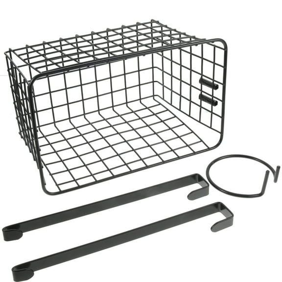 ROSENICE  Organizer Holder Wall Mounted Shelves for Storage Multifunctional Rack Black