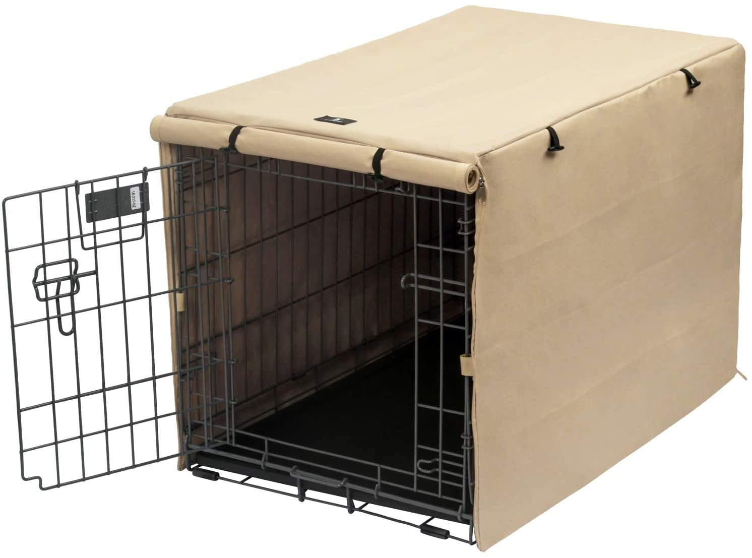 Double Door Dog Crate Cover Polyester Pet Kennel Cover (Fits 24 30 36
